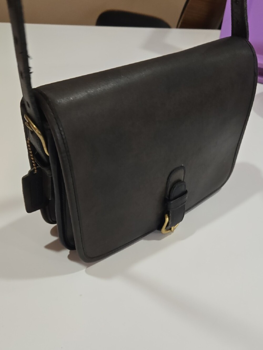 Coach Saddle Bag Black Vintage - Picture 6 of 11